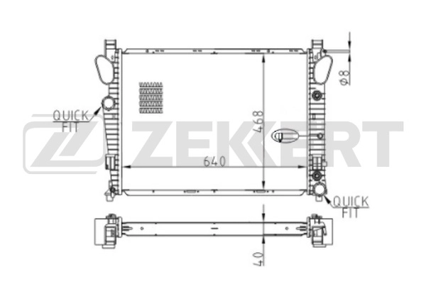 Radiator, engine cooling (MK-1132)