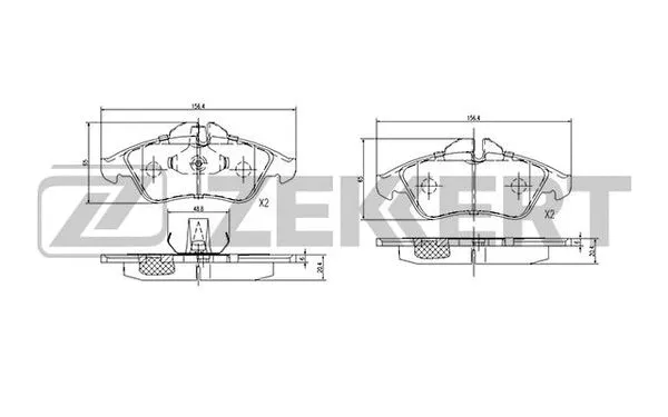 Brake Pad Set, disc brake (BS-2123)