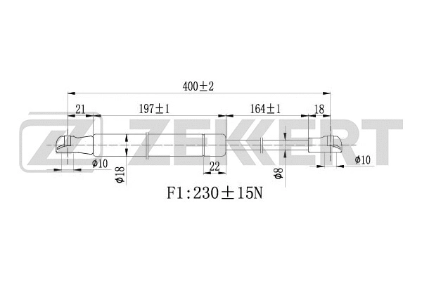 Gas Spring, bonnet (GF-1007)