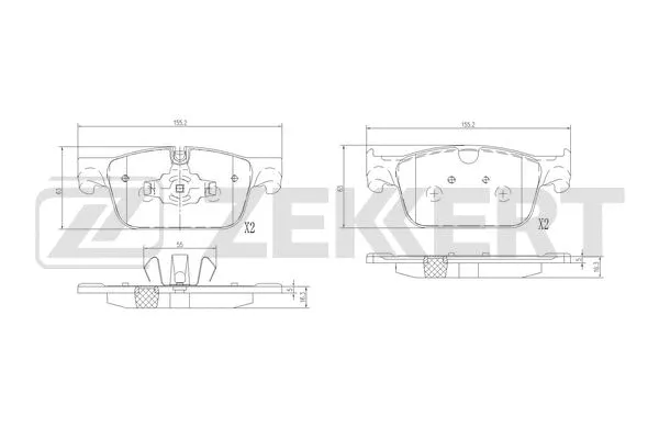 Brake Pad Set, disc brake (BS-3065)