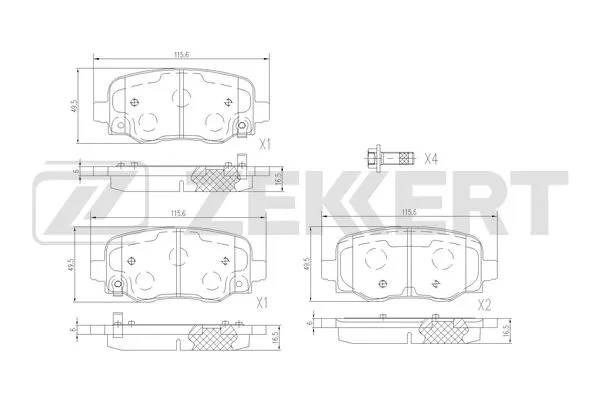 Brake Pad Set, disc brake (BS-3058)