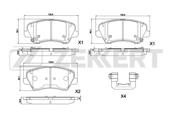 Brake Pad Set, disc brake (BS-1297)