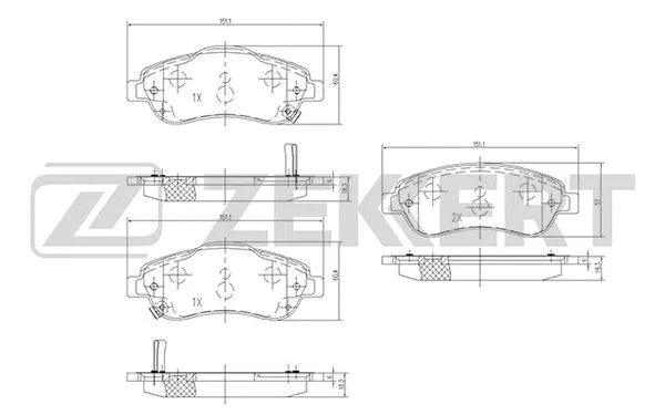 Brake Pad Set, disc brake (BS-1753)