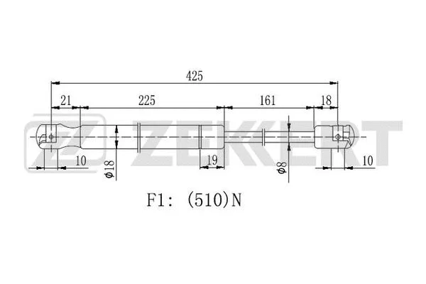 Gas Spring, boot/cargo area (GF-2441)