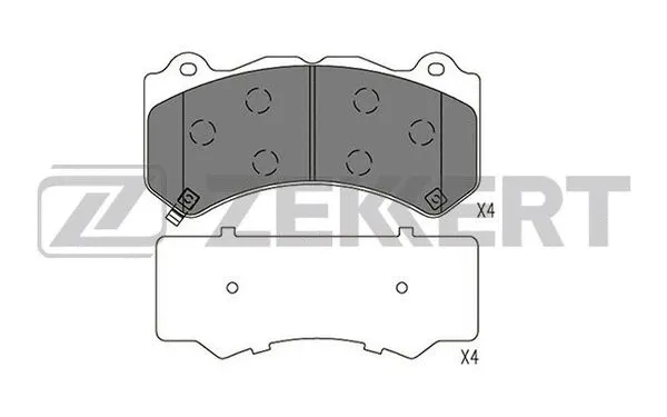 Brake Pad Set, disc brake (BS-1580)