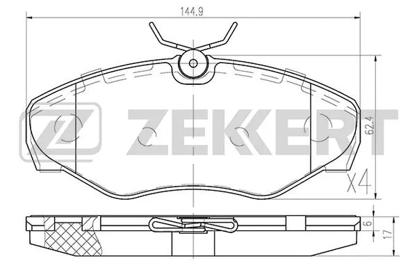 Brake Pad Set, disc brake (BS-1007)