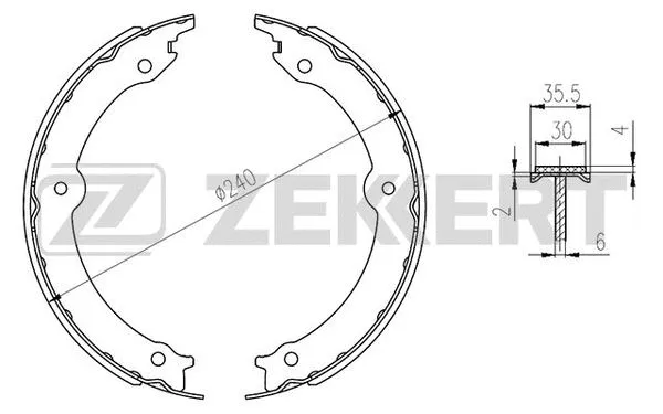 Brake Shoe Set, parking brake