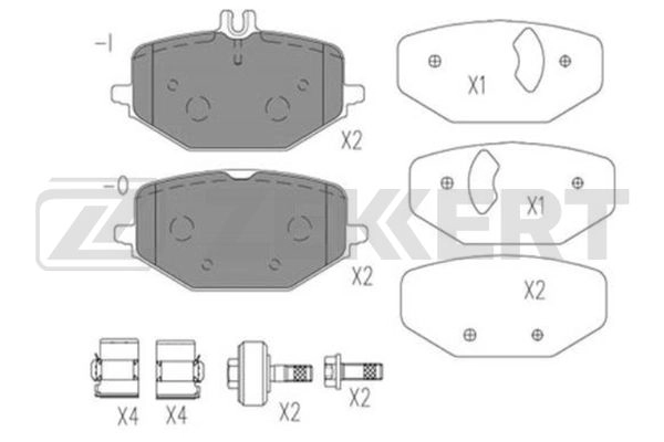 Brake Pad Set, disc brake (BS-1284)