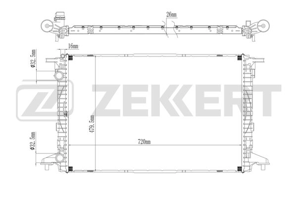 Radiator, engine cooling (MK-1499)