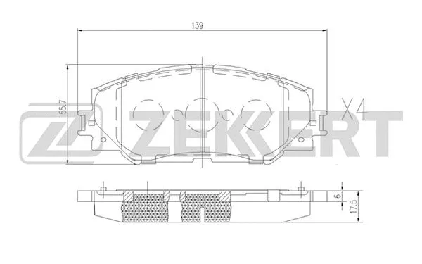 Brake Pad Set, disc brake (BS-2683)