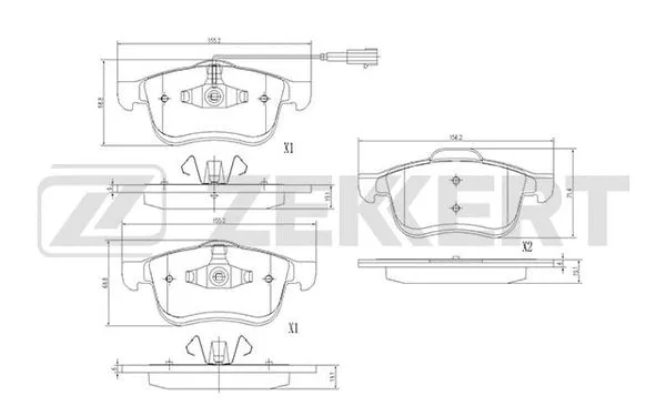 Brake Pad Set, disc brake (BS-1691)