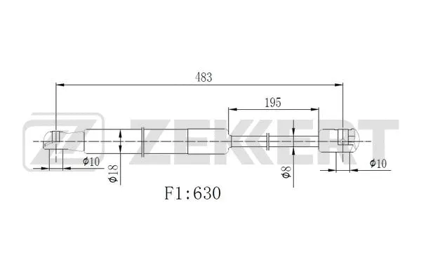 Gas Spring, boot/cargo area (GF-2517)