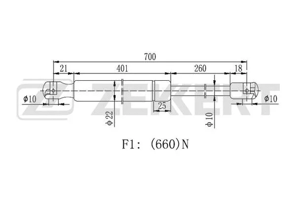 Gas Spring, boot/cargo area (GF-2160)