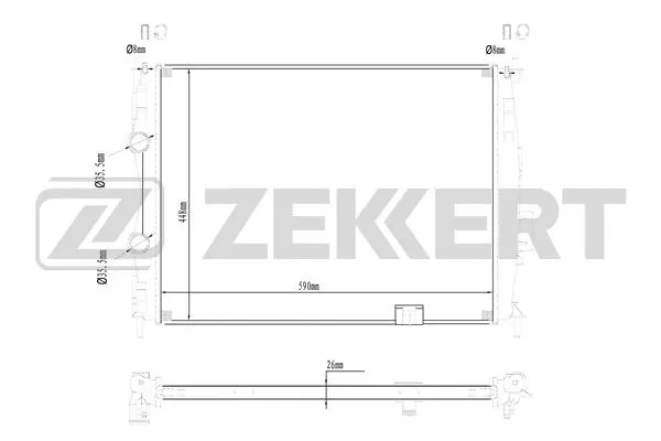 Radiator, engine cooling (MK-1572)