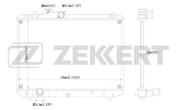 Radiator, engine cooling (MK-1232)