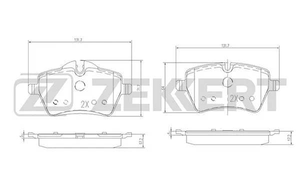 Brake Pad Set, disc brake (BS-2140)