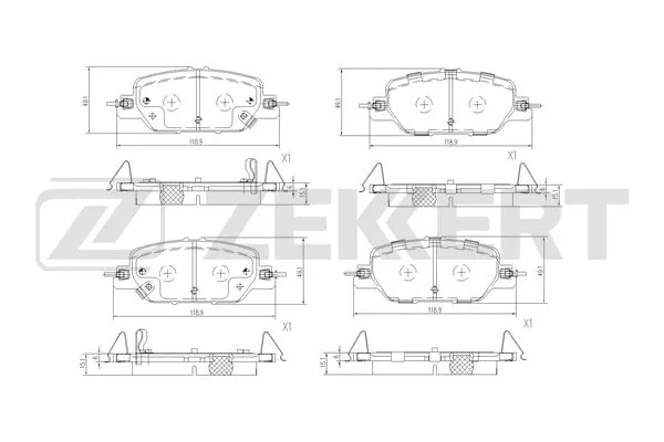 Brake Pad Set, disc brake (BS-3066)