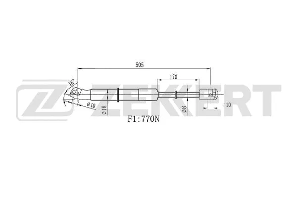 Gas Spring, boot/cargo area (GF-2137)