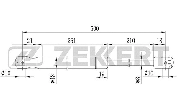 Gas Spring, boot/cargo area (GF-1021)