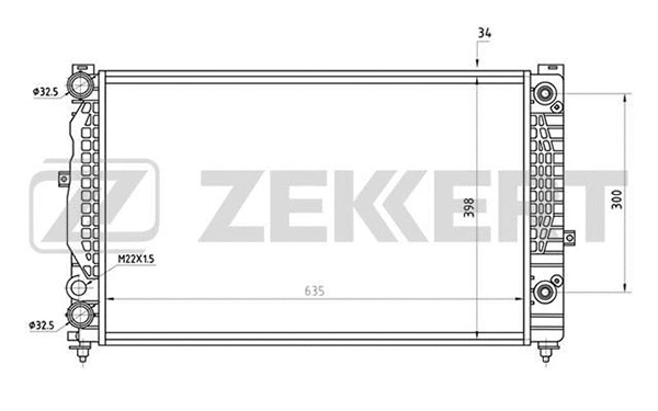 Radiator, engine cooling (MK-1064)
