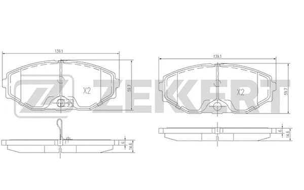Brake Pad Set, disc brake (BS-1220)