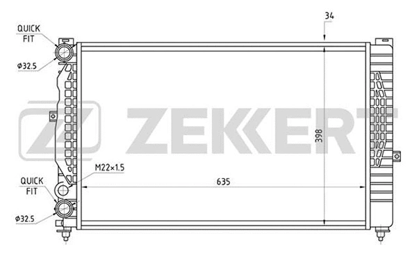 Radiator, engine cooling (MK-1065)