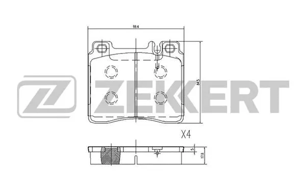 Brake Pad Set, disc brake (BS-2071)
