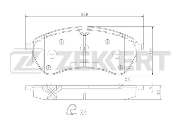 Brake Pad Set, disc brake (BS-1842)