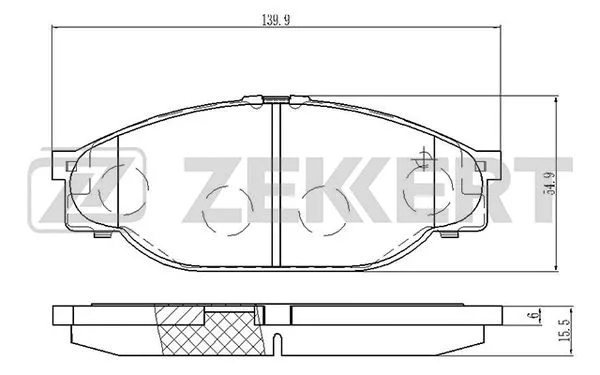 Brake Pad Set, disc brake (BS-2090)