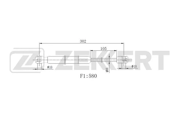 Gas Spring, boot/cargo area (GF-2521)
