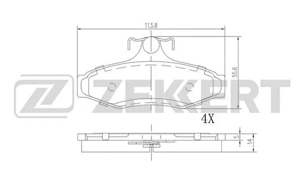 Brake Pad Set, disc brake (BS-1863)