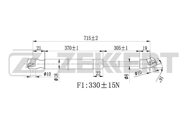 Gas Spring, bonnet (GF-1863)