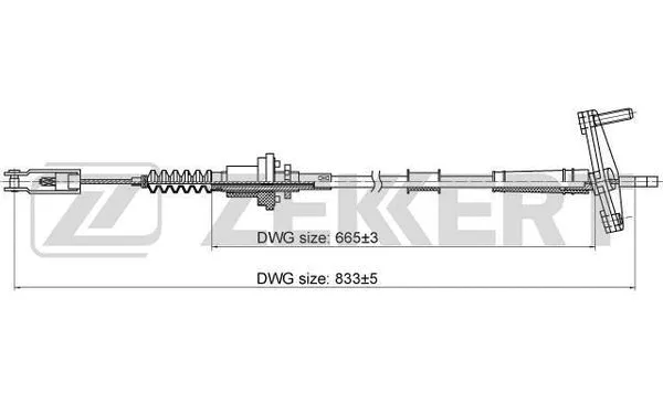 Cable Pull, clutch control (BZ-1210)