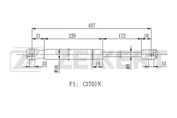 Gas Spring, bonnet (GF-1988)