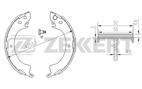 Brake Shoe Set (BK-4174)
