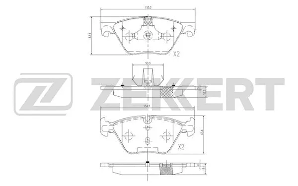 Brake Pad Set, disc brake (BS-2388)
