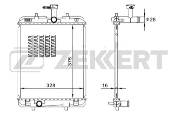 Radiator, engine cooling (MK-1560)
