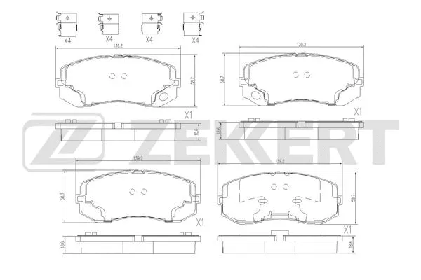 Brake Pad Set, disc brake (BS-1514)