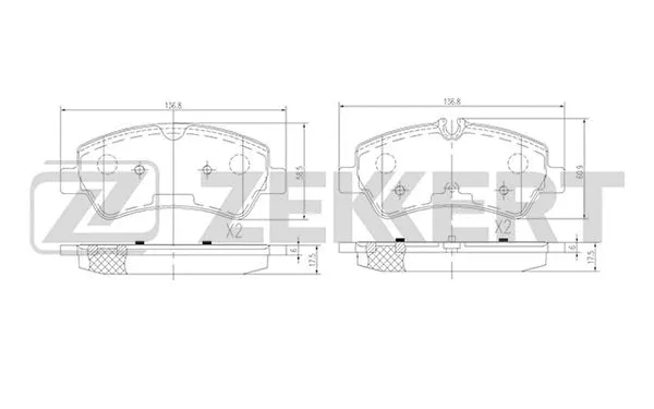 Brake Pad Set, disc brake (BS-1967)