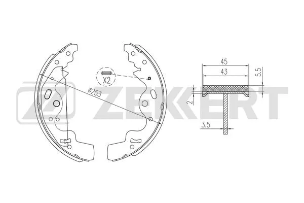 Brake Shoe Set (BK-4062)