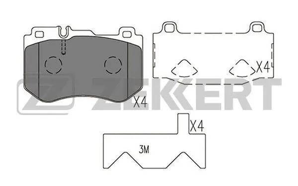 Brake Pad Set, disc brake (BS-1412)