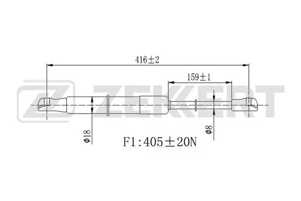 Gas Spring, boot/cargo area (GF-2431)