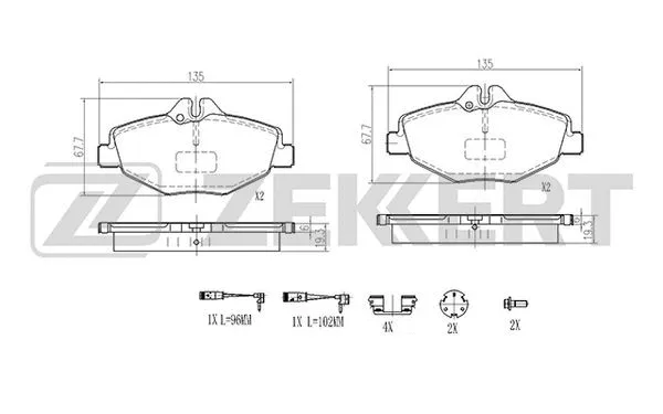 Brake Pad Set, disc brake (BS-2926)
