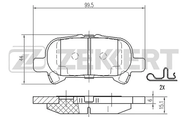 Brake Pad Set, disc brake (BS-2094)