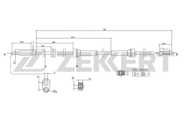 Sensor, wheel speed (SE-6046)