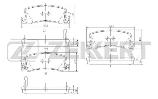 Brake Pad Set, disc brake (BS-1216)