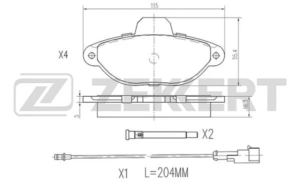 Brake Pad Set, disc brake (BS-2939)