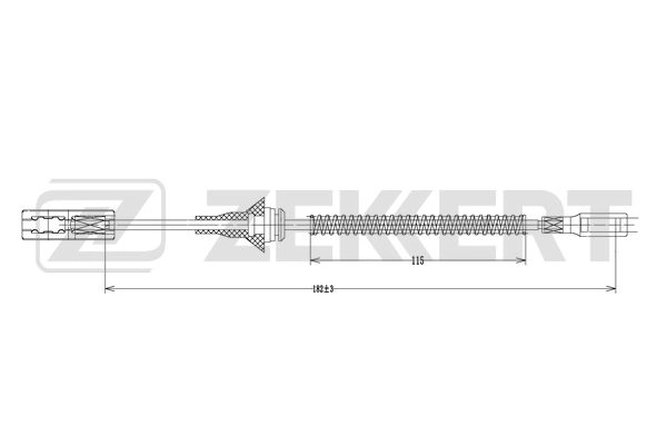 Cable Pull, parking brake (BZ-1086)