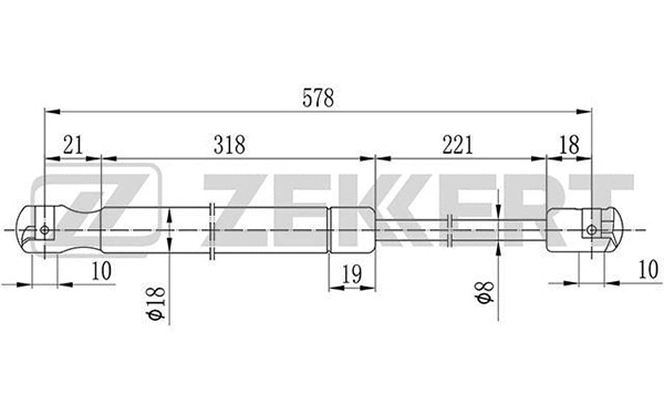 Gas Spring, boot/cargo area (GF-1098)