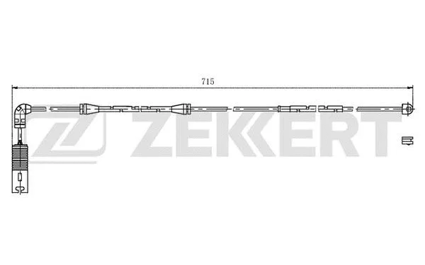 Warning Contact, brake pad wear (BS-8037)